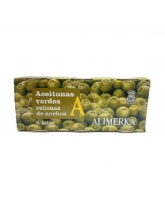 Aceitunas verdes rellenas de anchoas